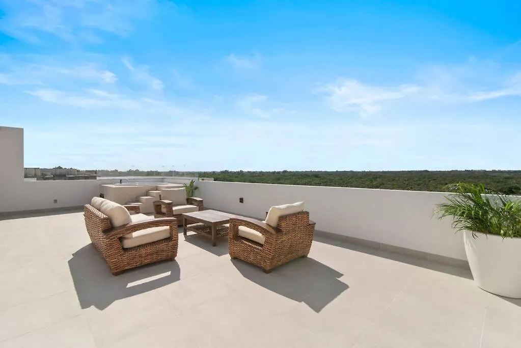 Jungle Joy Prv Jacuzzi Beach Access Rooftop Pools W Sea Views + Beach Club Акумаль Апартаменты